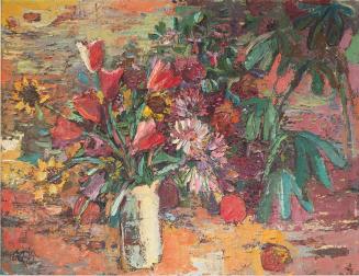 Otto Rudolf Schatz, Blumen, um 1948, Öl auf Leinwand, 99,5 × 76,5 cm, Privatbesitz