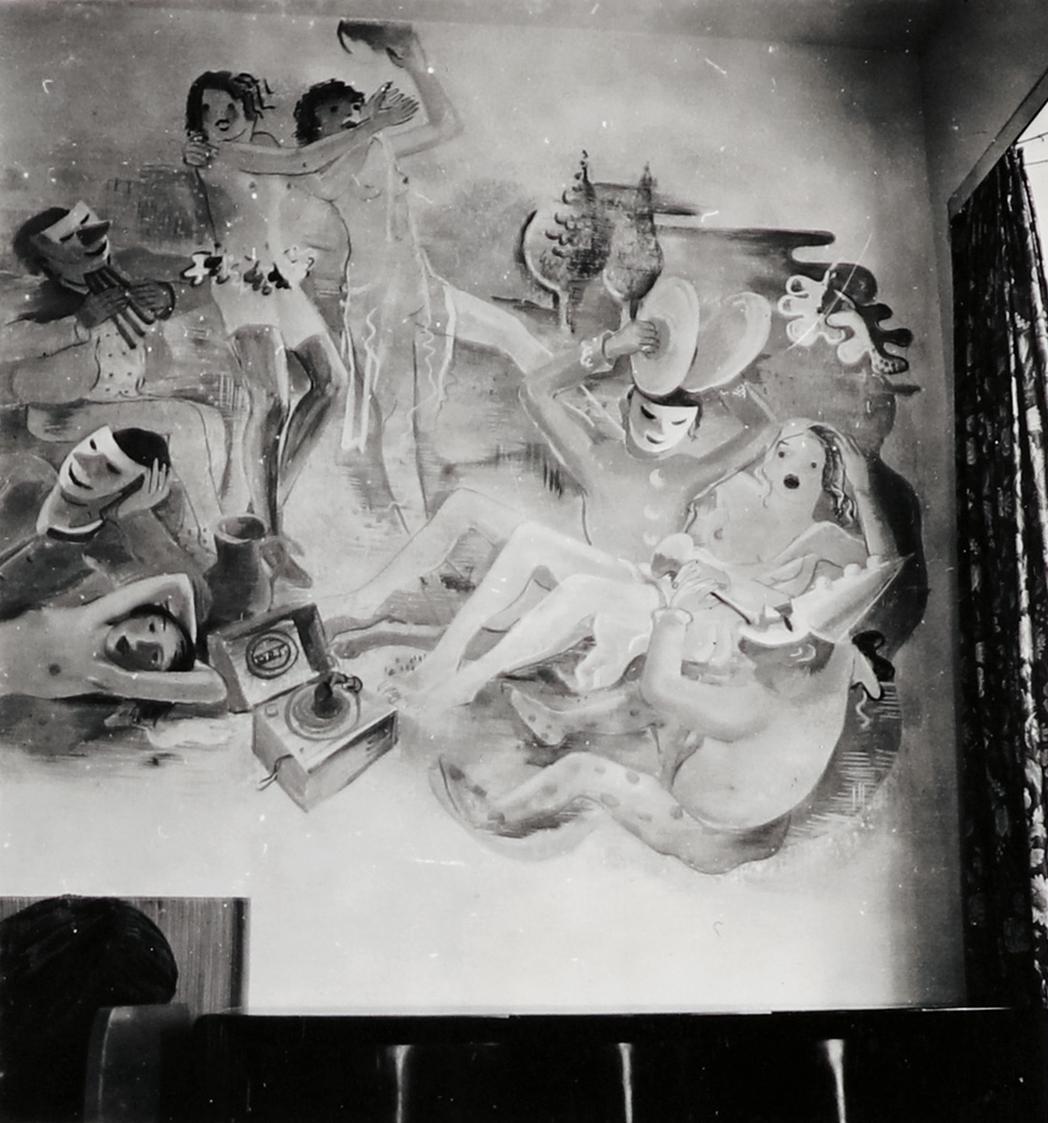 Otto Rudolf Schatz, Bukolische Fantasie, um 1938, Fresko, 26,2 × 19,5 cm, Unbekannter Besitz