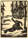 Otto Rudolf Schatz, Jack London: Vagabunden, 1929, Holzschnitt, 23 × 16,5 cm, Literaturhaus Wie ...