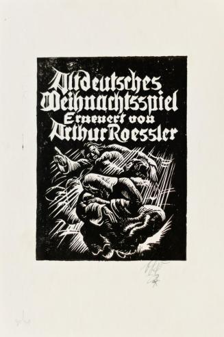 Otto Rudolf Schatz, Arthur Roessler: Ein altdeutsches Weihnachtsspiel, 1922, Holzschnitt, Blatt ...