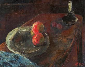 Otto Rudolf Schatz, Stillleben mit Obst, 1947, Öl auf Leinwand, 40,5 × 50,5 cm, Privatbesitz