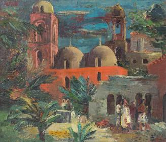 Otto Rudolf Schatz, Palermo - San Giovanni degli Erimiti, um 1948, Öl auf Holz, 62,5 × 73,5 cm, ...