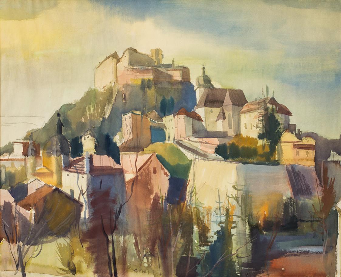 Otto Rudolf Schatz, Salzburg, um 1934, Aquarell auf Papier, 49 × 58 cm, Privatbesitz