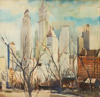Otto Rudolf Schatz, New York, Central Park South, 1936 / 1937, Aquarell auf Papier, 46,5 × 60,5 ...