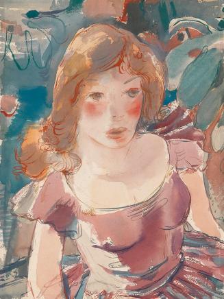 Otto Rudolf Schatz, Mädchen, vor 1957, Gouache auf Papier, 44,5 × 33 cm, Privatbesitz Wien