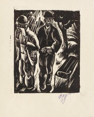 Otto Rudolf Schatz, Verbrecher Serie, 1923, Holzschnitt, 35 × 25,3 cm, Sammlung Inge und Erich  ...
