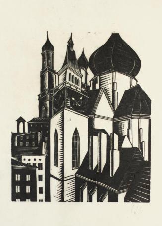 Otto Rudolf Schatz, Passauer Dom, 1929, Holzschnitt, Blattmaße: 55,7 × 39,3 cm, Privatbesitz
