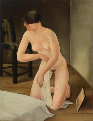Otto Rudolf Schatz, Kniende, 1930, Öl auf Holz, 120 × 92 cm, Wien Museum, Inv.-Nr. 145.018