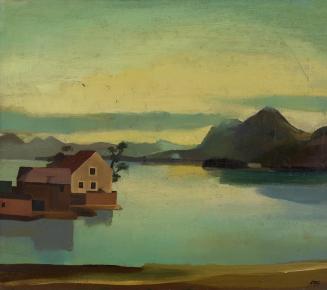 Otto Rudolf Schatz, Landschaft mit See, um 1933, Öl auf Leinwand, 65 × 74 cm, Wien Museum, Inv. ...