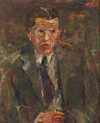 Otto Rudolf Schatz, Stadtrat Dr. Viktor Matejka, um 1946, Öl auf Leinwand, 81 × 65,5 cm, Wien M ...