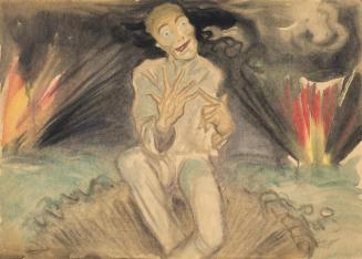 Otto Rudolf Schatz, Im Rachen des Krieges, 1918, Aquarell auf Papier, 44,5 × 62,5 cm, Privatbes ...