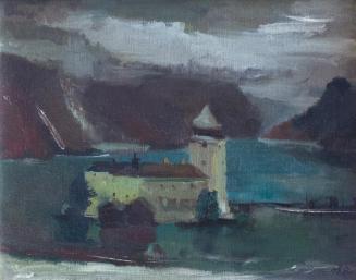 Otto Rudolf Schatz, Schloss Orth am Traunsee, 1934, Öl auf Leinwand, 41 × 51,5 cm, Astrid und W ...