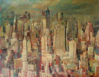 Otto Rudolf Schatz, Von der Brooklyn Bridge, 1936/1937, Öl auf Leinwand, 140 × 176 cm, Kunsthan ...