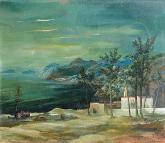 Otto Rudolf Schatz, Kapelle an der Küste bei Dubrovnik, um 1935, Öl auf Leinwand, 55,5 × 64,5 c ...