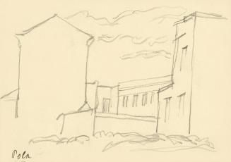 Alfred Wickenburg, Häuser in Pola, 1920/1923, Bleistift auf Papier, Blattmaße: 15,3 × 21,9 cm,  ...