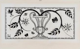 Alfred Wickenburg, Dekorationsentwurf, 1922, Tusche auf Papier, Blattmaße: 12,2 × 21,4 cm, Neue ...