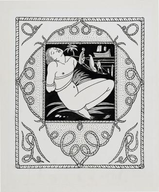 Alfred Wickenburg, Dekorationsentwurf, Figurenszene, 1922, Tusche auf Papier, Blattmaße: 25,8 × ...