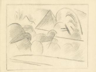 Alfred Wickenburg, Landschaft, 1920/1925, Graphit auf Papier, Blattmaße: 23,3 × 31,4 cm, Privat ...