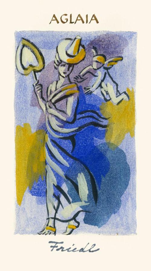 Alfred Wickenburg, Aglaia, 1944, Aquarell, Tusche und Deckweiß auf Papier, Blattmaße: 18 × 20 c ...