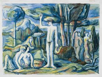 Alfred Wickenburg, Heroische Landschaft mit Figuren, 1931, Aquarell auf Papier, Blattmaße: 54,6 ...