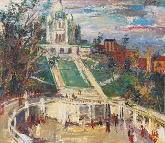 Otto Rudolf Schatz, Paris, Sacre Coeur, um 1957, Öl auf Karton, 45 × 47 cm, Privatbesitz