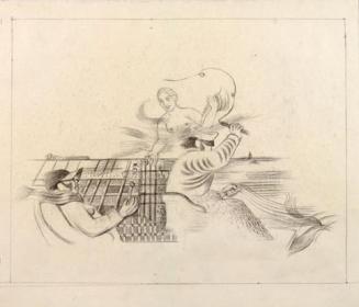 Alfred Wickenburg, Illustration zu Nikolai Gogols "Die Toten Seelen": Das junge Mädchen verschw ...