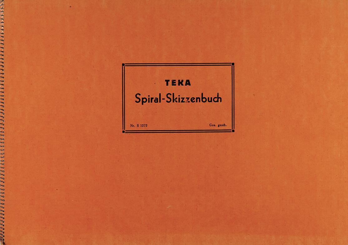 Alfred Wickenburg, TEKA Spiral-Skizzenbuch Nr. S 1272, um 1950, Graphit und Kohle auf Papier, 2 ...