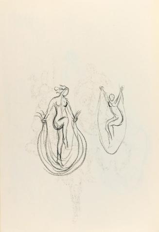 Alfred Wickenburg, Iris, 1944, Kohle auf Papier, Blattmaße: 31,8 × 22,5 cm, Privatbesitz