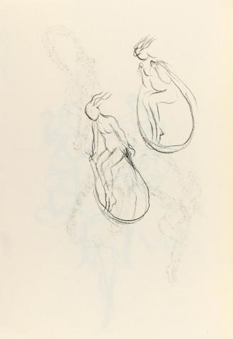 Alfred Wickenburg, Iris, 1944, Kohle auf Papier, Blattmaße: 31,8 × 22,5 cm, Privatbesitz