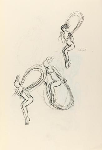 Alfred Wickenburg, Iris, 1944, Kohle auf Papier, Blattmaße: 31,8 × 22,5 cm, Privatbesitz