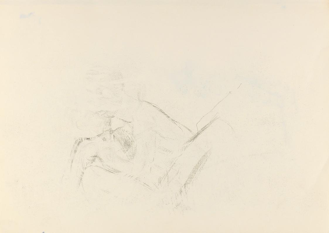 Alfred Wickenburg, Skizze, 1944, Kohle auf Papier, Blattmaße: 22,5 × 31,8 cm, Privatbesitz