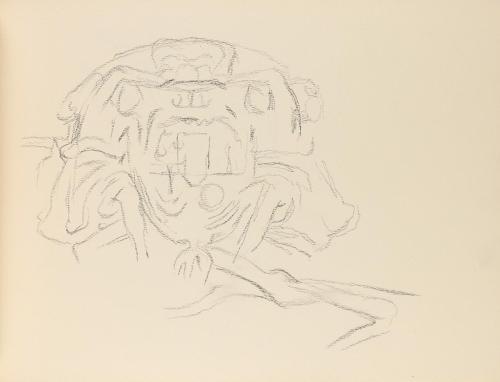 Alfred Wickenburg, Skizze, um 1945, Graphit auf Papier, Blattmaße: 21 × 28,5 cm, Privatbesitz