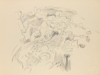 Alfred Wickenburg, Felslandschaft, 1950/1955, Graphit auf Papier, Blattmaße: 21 × 28 cm, Privat ...