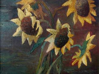 Otto Rudolf Schatz, Sonnenblumen, um 1946, Öl, 20 × 29 cm, Unbekannter Besitz