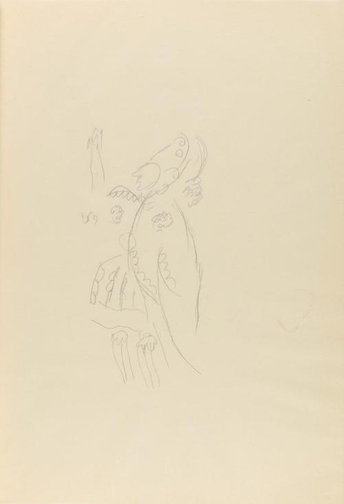 Alfred Wickenburg, Figurenstudie, 1941, Bleistift auf Papier, Blattmaße: 29,7 × 20,7 cm, Privat ...