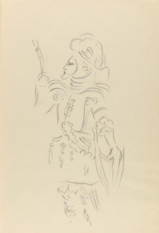 Alfred Wickenburg, Studie eines Ritters, 1941, Bleistift auf Papier, Blattmaße: 29,7 × 20,7 cm, ...