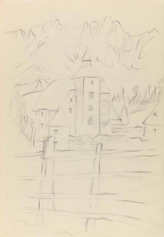 Alfred Wickenburg, Schloss Münichau, 1941, Bleistift auf Papier, Blattmaße: 29,7 × 20,7 cm, Pri ...