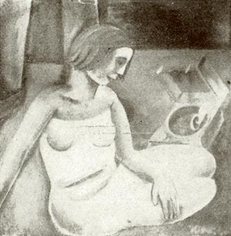 Otto Rudolf Schatz, Komposition, 1931, Fresko, 56 × 72,3 cm