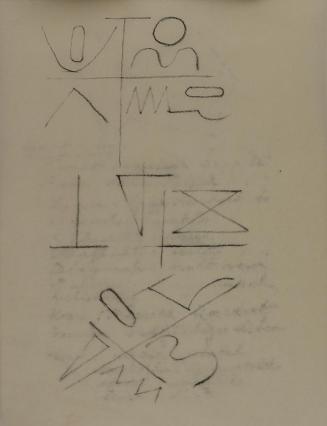 Alfred Wickenburg, Linienstudie, 1952, Kohle auf Transparentpapier, Blattmaße: 19,2 × 14,2 cm,  ...