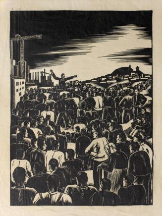 Otto Rudolf Schatz, Der Agitator I, 1928, Holzschnitt auf Japanpapier, Blattmaße: 56 × 43 cm, P ...