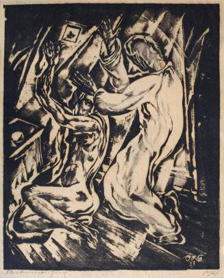 Otto Rudolf Schatz, Verkündigung, 1923, Holzschnitt auf Japanpapier, 30,7 × 22,8 cm, Sammlung I ...