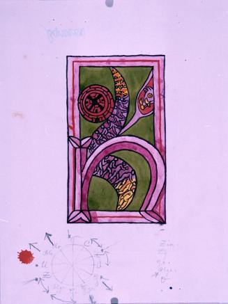 Alfred Wickenburg, Buchstabe "N", 1919, Aquarell auf Papier, Blattmaße: 27,8 × 21 cm, Verbleib  ...