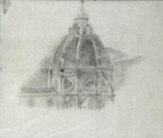 Alfred Wickenburg, Domkuppel in Florenz, 1922/1923, Bleistift auf Papier, 16,5 × 23 cm, Verblei ...