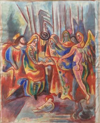 Alfred Wickenburg, Sposalizio, 1945, Aquarell auf Papier, Lichte Maße: 61 × 50 cm, Privatbesitz ...