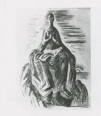 Alfred Wickenburg, Vision, 1933, Bleistift auf Papier, Blattmaße: 28 × 21,5 cm, Verbleib unbeka ...