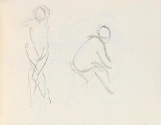 Alfred Wickenburg, Figurenstudien, um 1925, Graphit auf Papier, Blattmaße: 15,7 × 22,5 cm, Priv ...