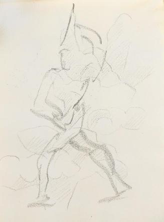 Alfred Wickenburg, Harlekin, um 1925, Graphit auf Papier, Blattmaße: 22,5 × 15,7 cm, Privatbesi ...