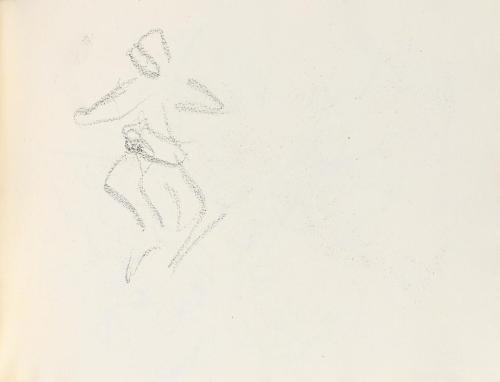 Alfred Wickenburg, Figurenstudie, um 1925, Graphit auf Papier, Blattmaße: 15,7 × 22,5 cm, Priva ...