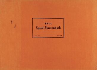 Alfred Wickenburg, TELL Spiral-Skizzenbuch Nr. S 1272, um 1955, Kohle auf Papier, 21 × 29,5 cm, ...