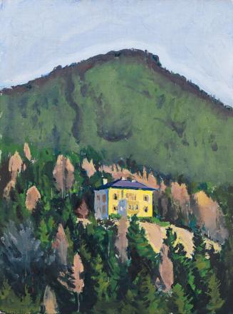 Koloman Moser, Villa Schüler am Semmering, um 1911, Öl auf Leinwand auf Karton, 49,7 × 37,2 cm, ...